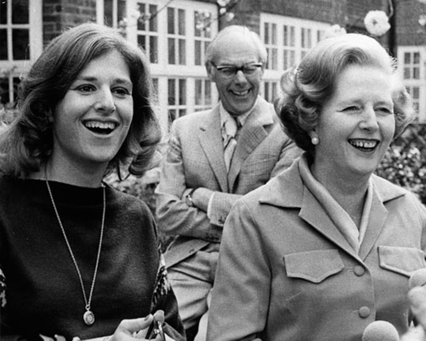 Margaret Thatcher mit Mann und Tochter