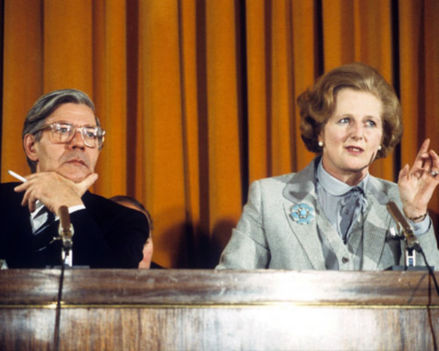Margaret Thatcher und Helmut Schmidt