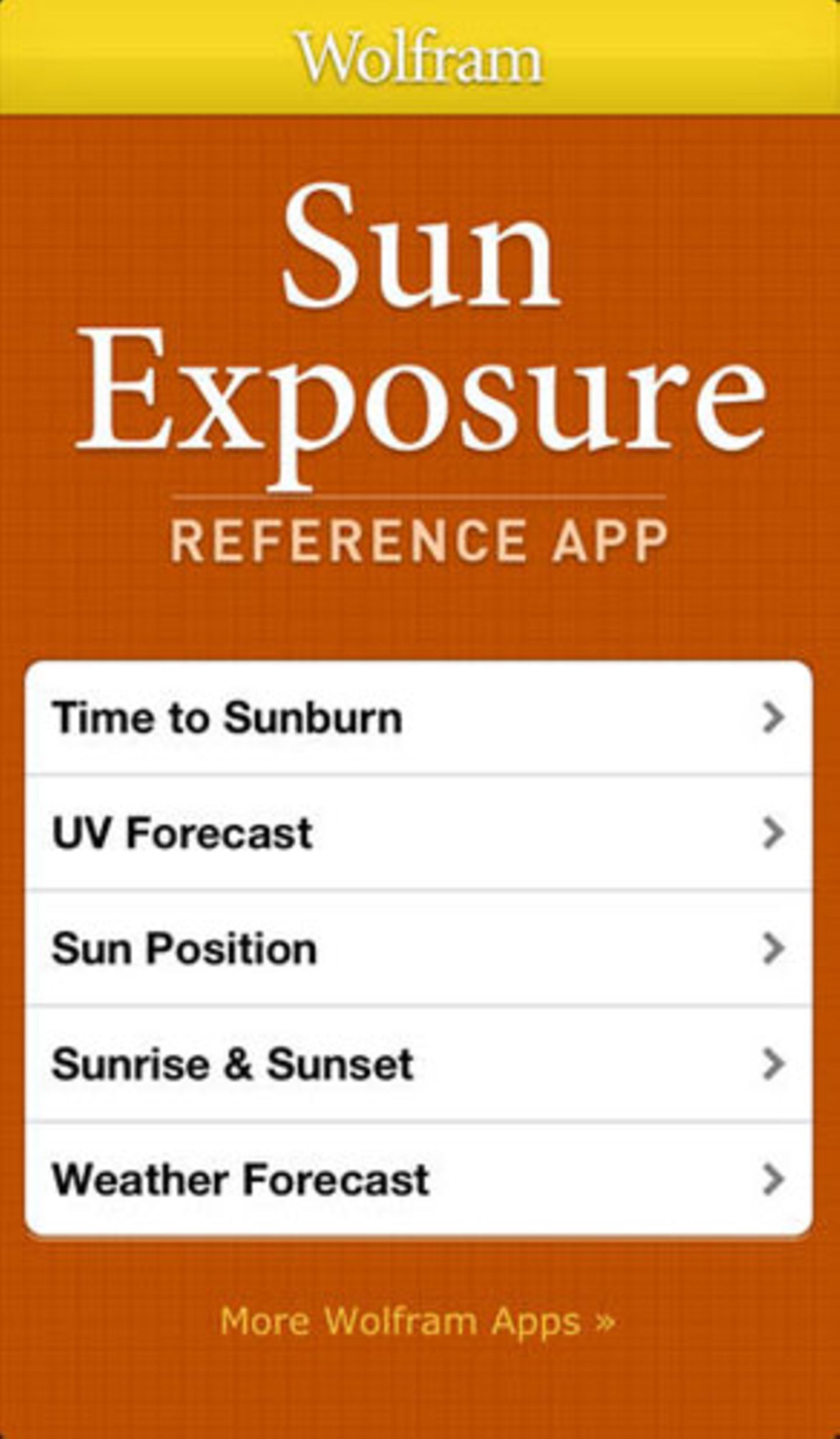 Nichts anbrennen lassen mit Wolfram Sun Exposure Reference