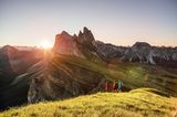 Die Seceda in Südtirol bei Sonnenaufgang erleben - da lohnt sich frühes Aufstehen!