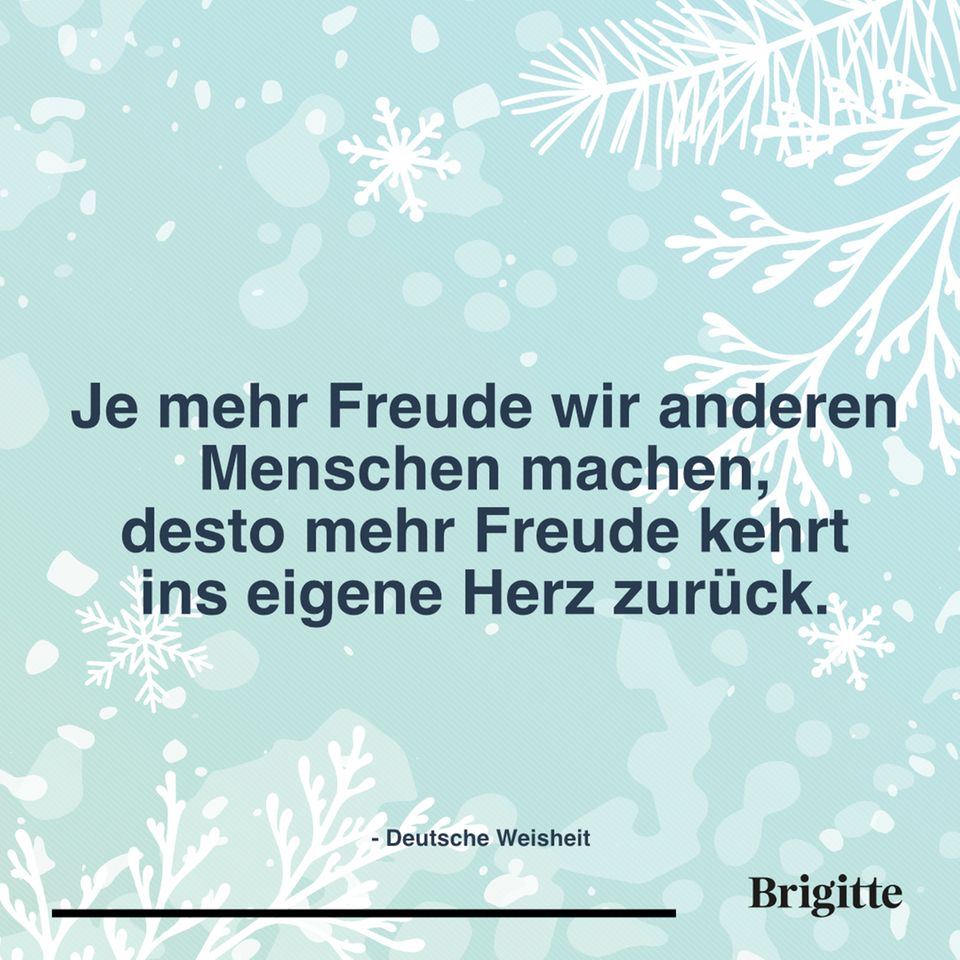 Schöne Zitate zu Weihnachten | BRIGITTE.de