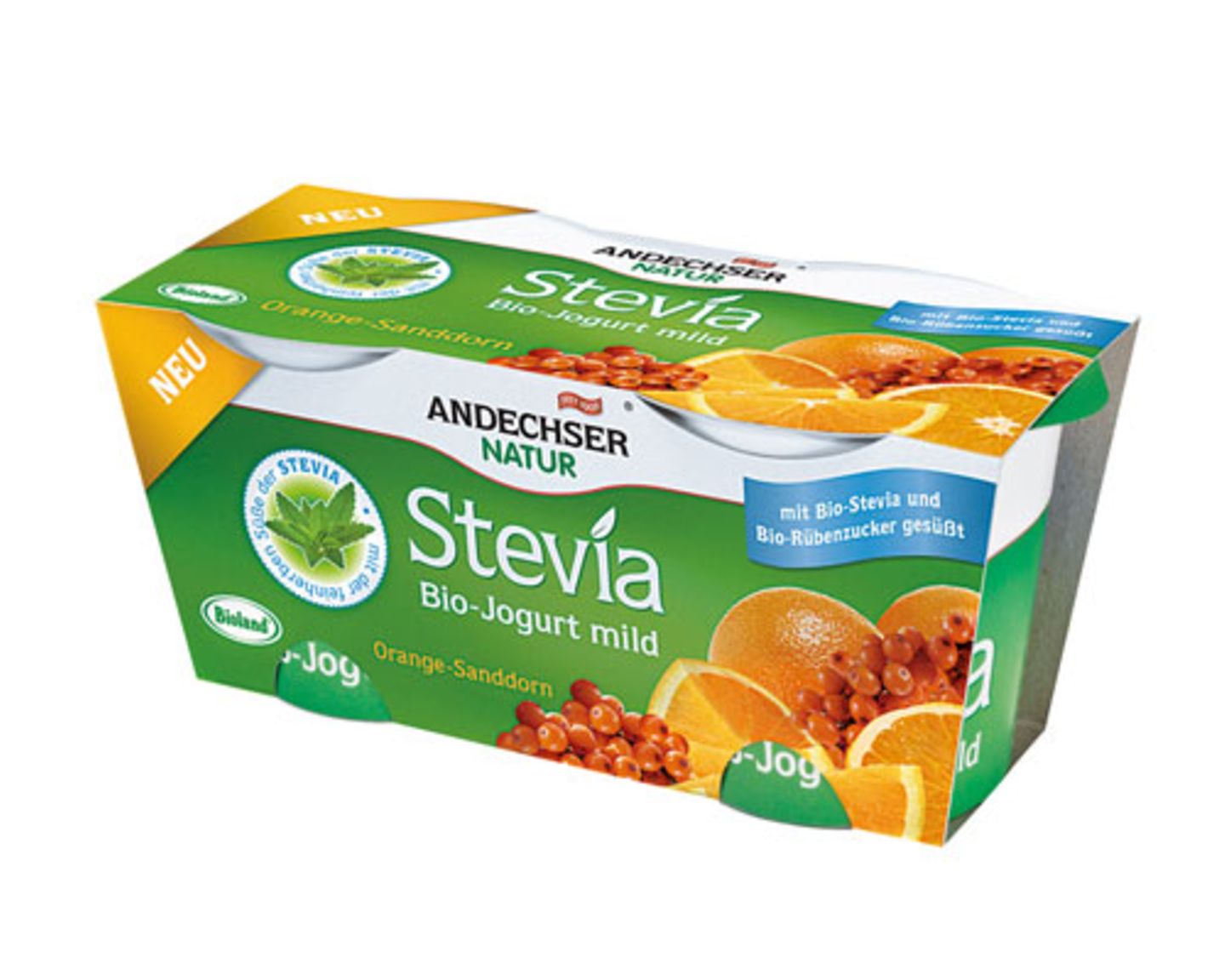 Bio-Joghurt, gesüßt mit Stevia-Tee