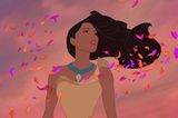 Pocahontas mit perfekte wehender Mähne