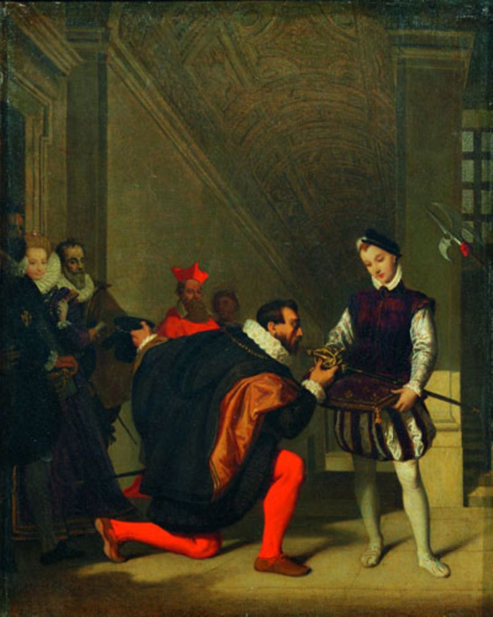 Jean-Auguste-Dominique Ingres: Don Pedro küsst das Schwert Heinrichs, 1831