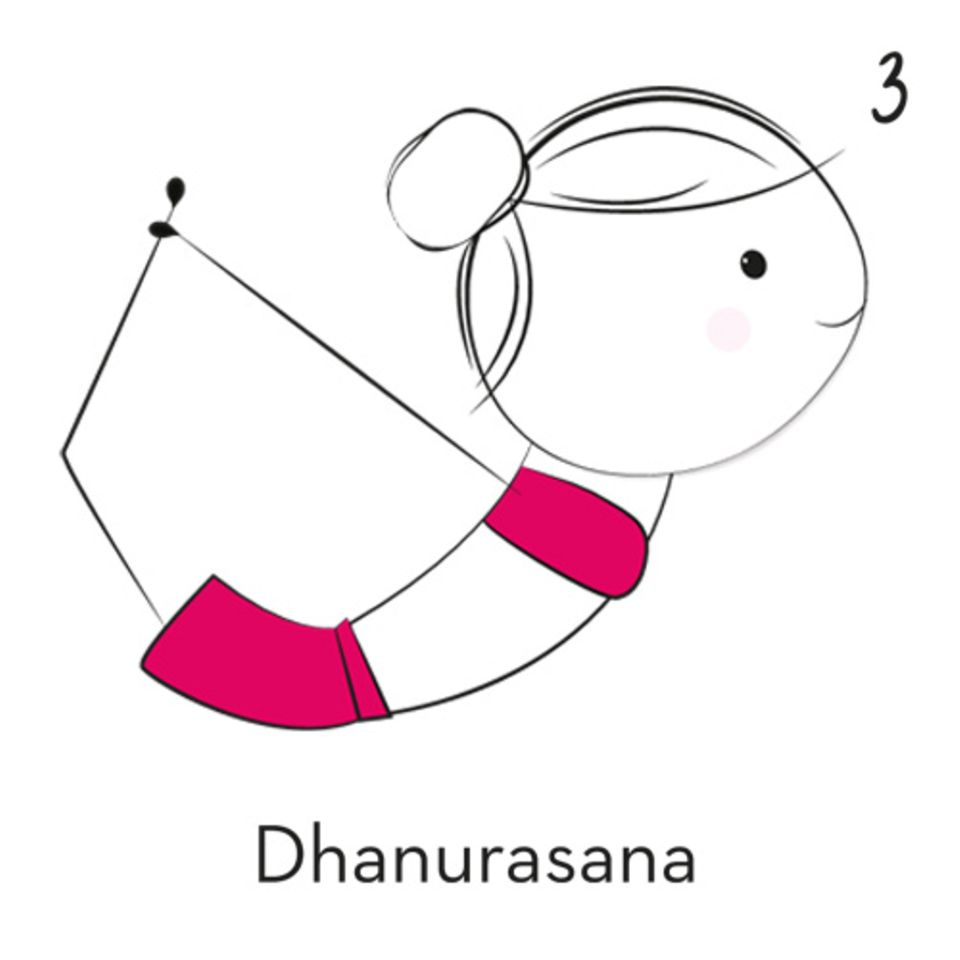 3) Dhanurasana (Bogen)