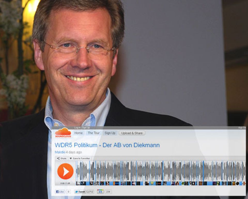Was hat Christian Wulff denn nun wirklich in der Nachricht an den "Bild"-Chef gesagt? Der WDR5 hat da so seine Vorstellungen. Hier können Sie das wunderbare Radiostück anhören: http://soundcloud.com