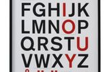 Unterschätzen Sie nicht die Macht des Alphabets, erst recht nicht der Vokale. Bild mit Rahmen von Ikea, 68 Mal 93 Zentimeter, um 40 Euro.