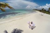 Die karibische Riviera Maya dient als Kulisse für das Braut-Fotoshooting.