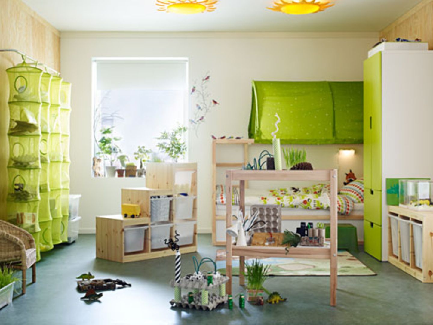 Kinderzimmer grün Ikea