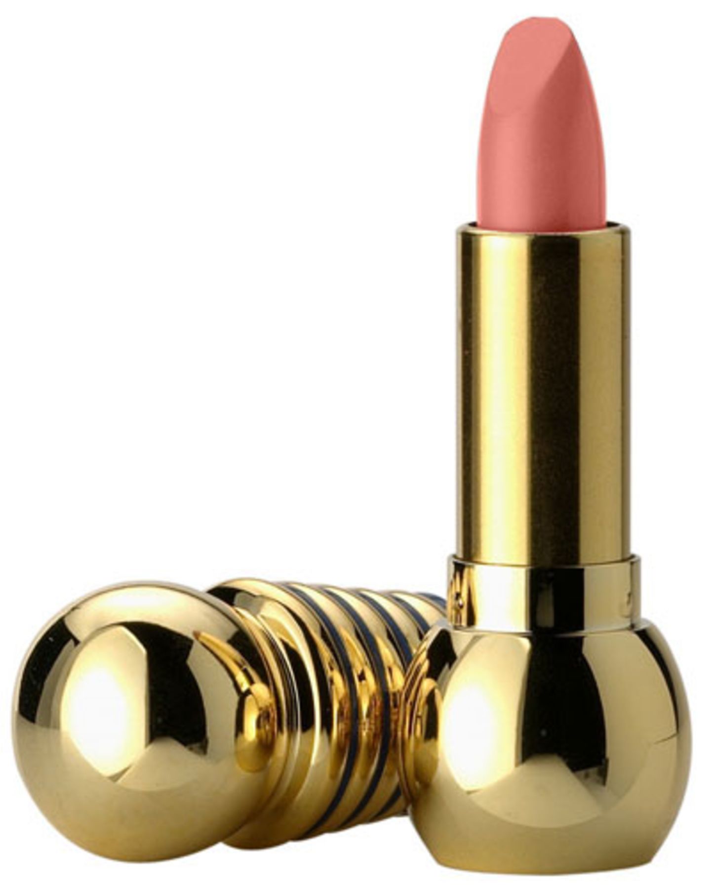 Hübscher Farbton namens "Soft-Rap Tan", perfekt für Blondinen-Lippen. Dior, Lippenstift Rouge Diorific, ca. 32 Euro parfumdreams.de