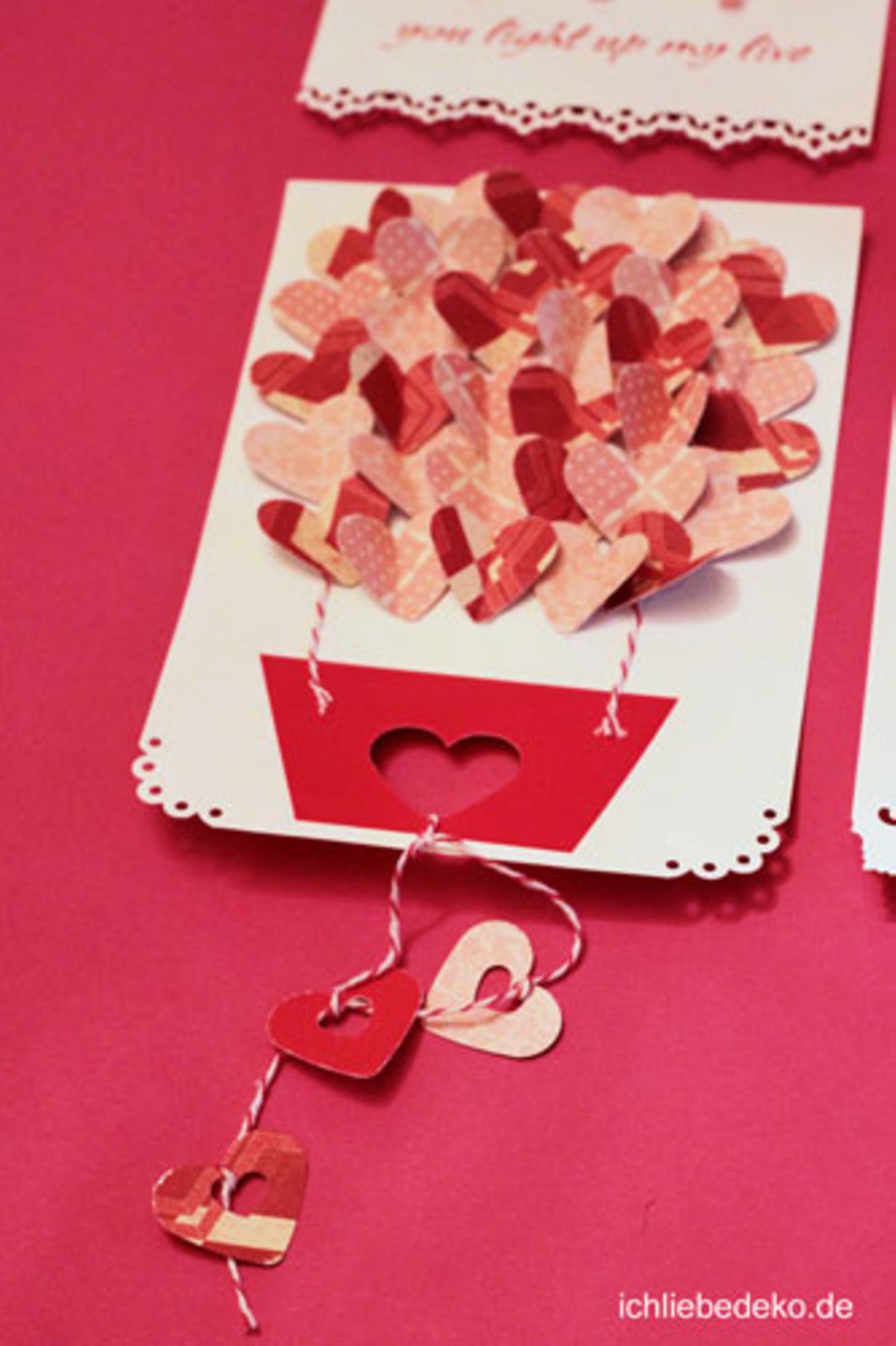 Herzkarte zum Valentinstag