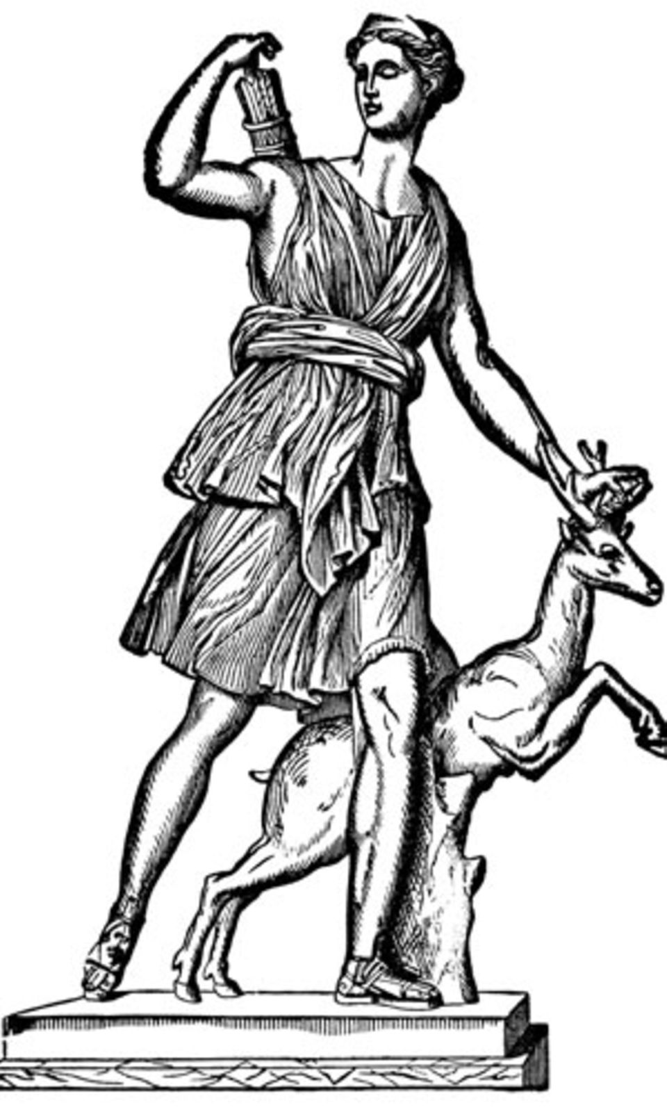 Артемида богиня древней Греции рисунок
