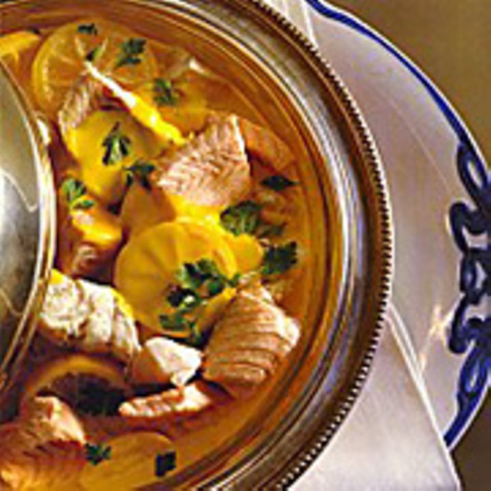 Fischfilet in Curry-Kerbel-Sahne
