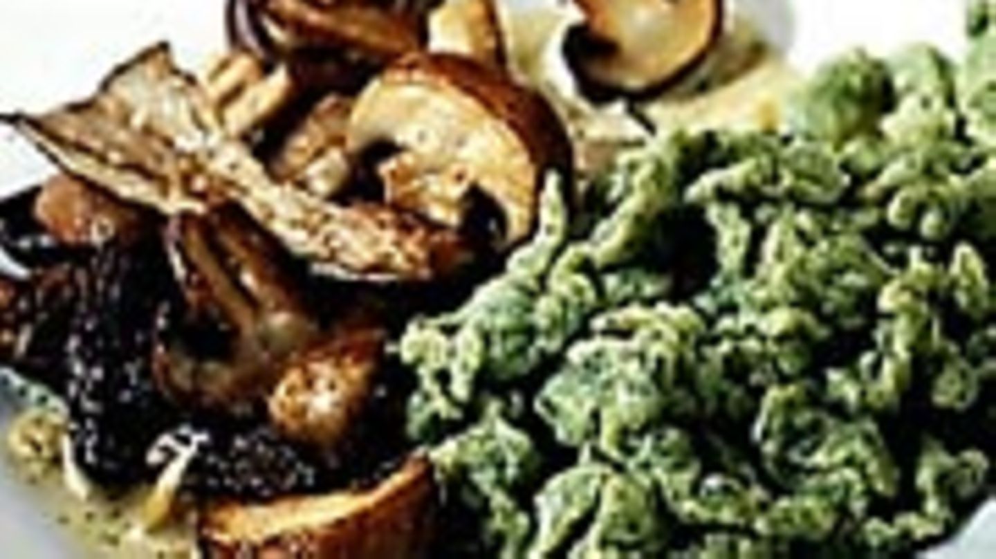 Grüne Knöpfle mit Pilzsahne | BRIGITTE.de