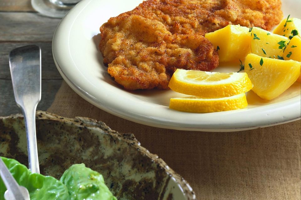 Wiener Schnitzel mit Kopfsalat