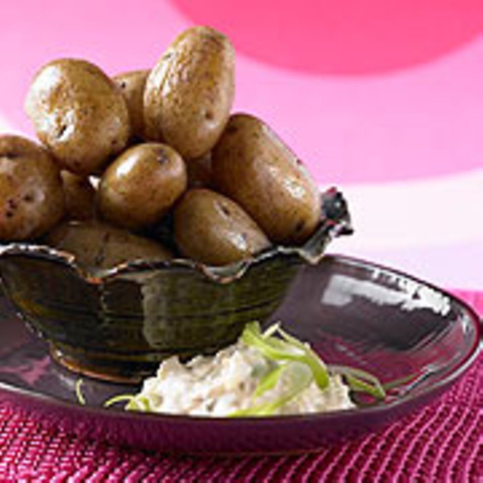 Kartoffeln mit Makrelen-Stippe
