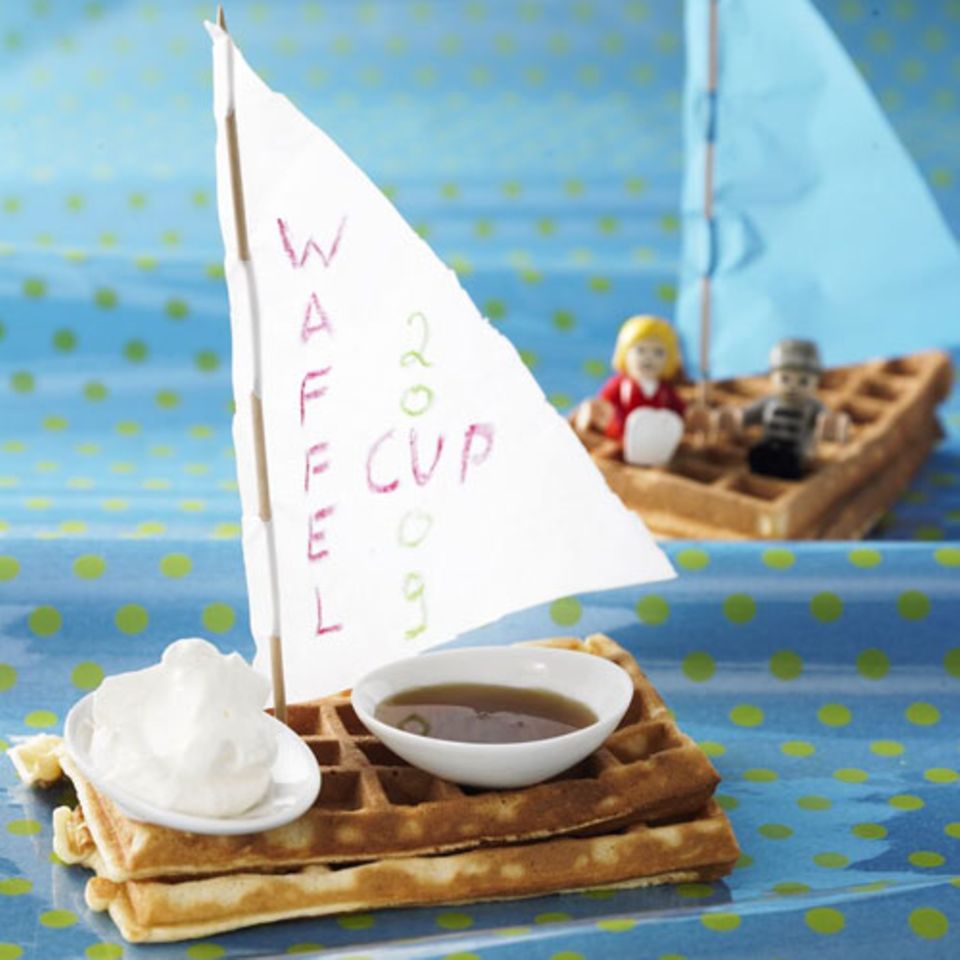 Buttermilch-Waffel-Boote