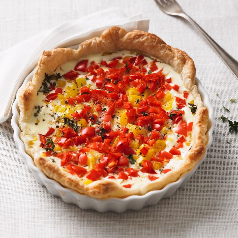 Ziegenkase Quiche Mit Paprika Brigitte De