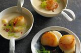 Kartoffel-Fenchel-Cremesuppe mit Jakobsmuscheln