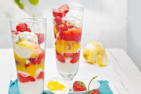 Erdbeer-Zitronen-Eisbecher