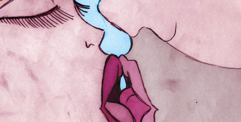Eine Kuss-Szene aus dem handgezeichnete Kurzfilm "Naked Love - Ea's Garden" aus dem Jahr 2012. Eine Kuss-Szene aus dem handgezeichnete Kurzfilm "Naked Love - Ea's Garden" aus dem Jahr 2012.