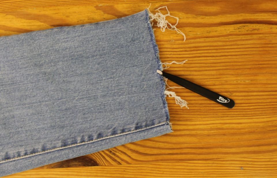 Diy Anleitung Jeans Mit Ausgefranstem Saum Selber Machen Brigitte De