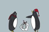 Weihnachtskarte "Pinguine"