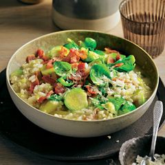 Rosenkohl-Risotto mit Pancetta