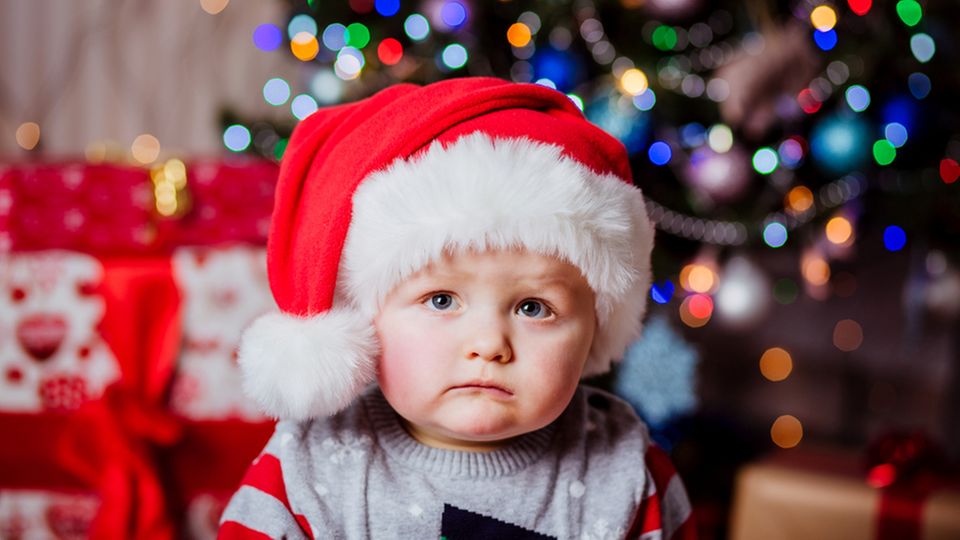 Kind, Weihnachten, Mütze, traurig