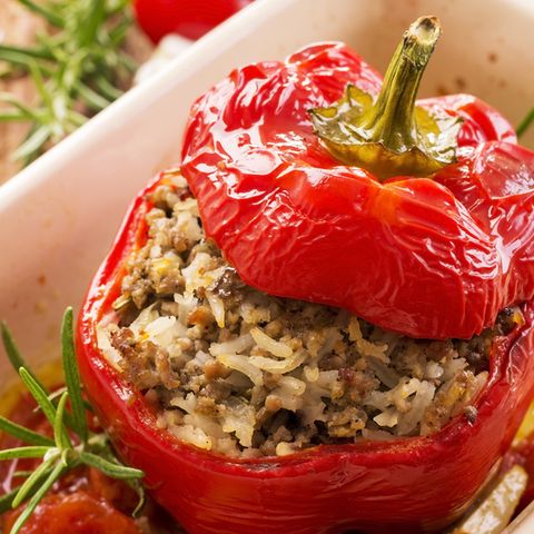 gefüllte paprika mit hackfleisch abnehmen