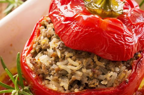 Gefüllte Paprika mit Hackfleisch