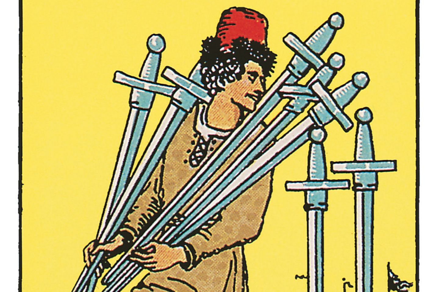 Tarotkarte Sieben der Schwerter