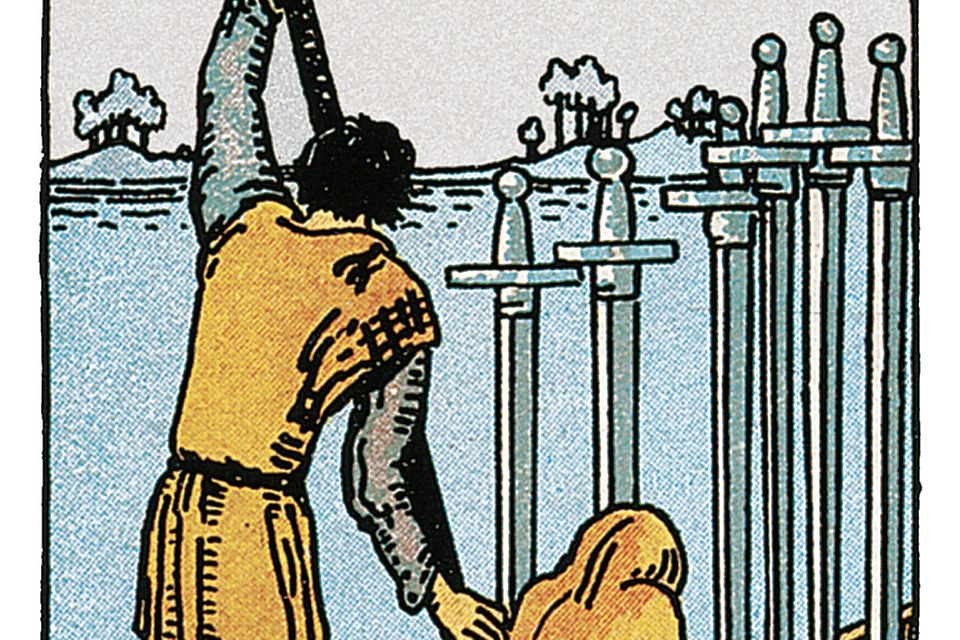 Tarotkarte Sechs der Schwerter