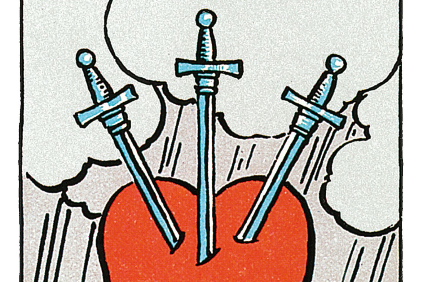 Tarotkarte Drei der Schwerter