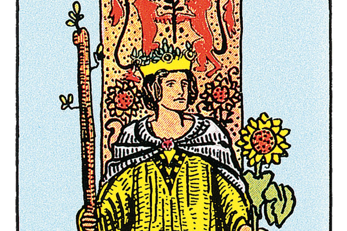 Tarotkarte Die Königin der Stäbe