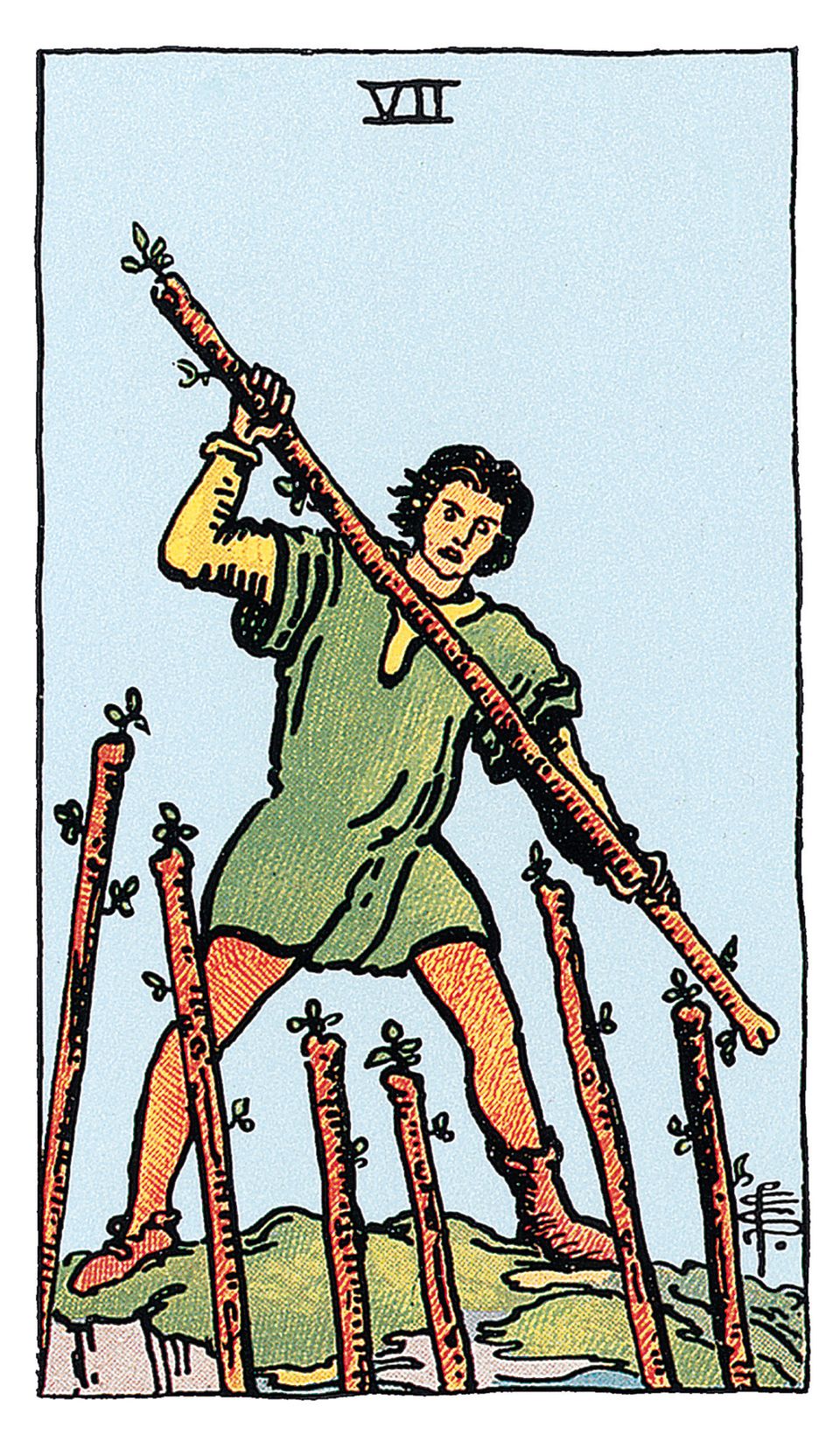 Sieben der Stäbe deine Tarotkarte BRIGITTE.de