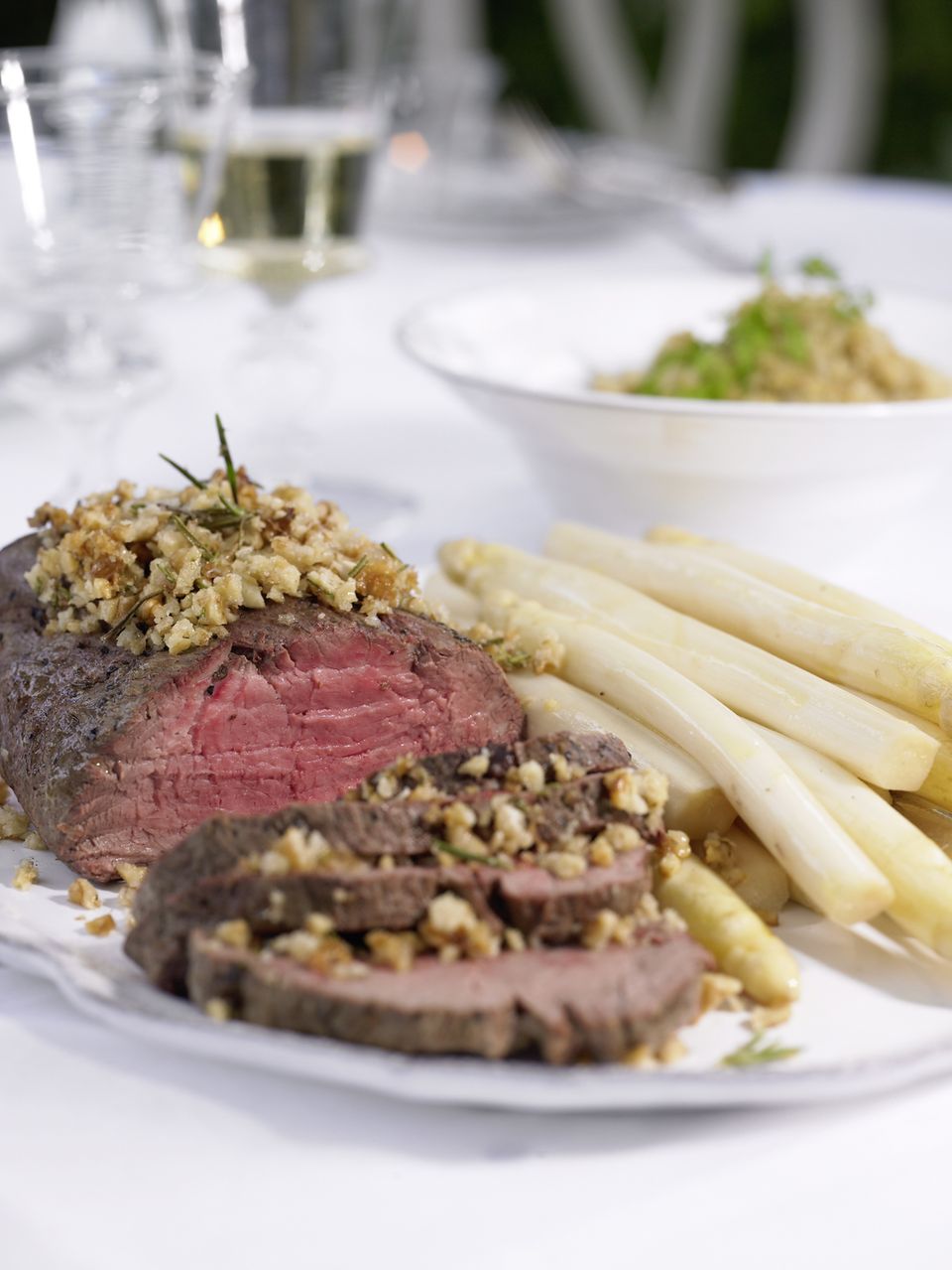 Spargel-Menü mit Rinderfilet Spargel-Menü mit Rinderfilet