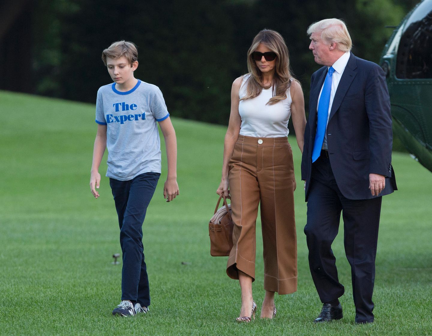 Familie Trump kehrt aus dem gemeinsamen Wochenende in New Jersey zurück ins Weiße Haus
