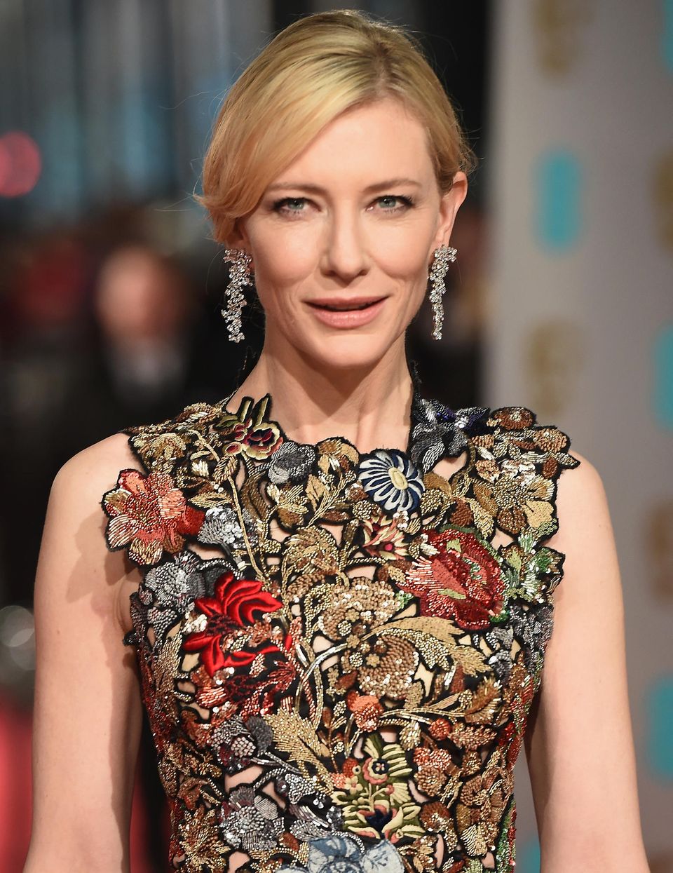 Statement-Ohrringe: Glitzerohrringe bei Kate Blanchett