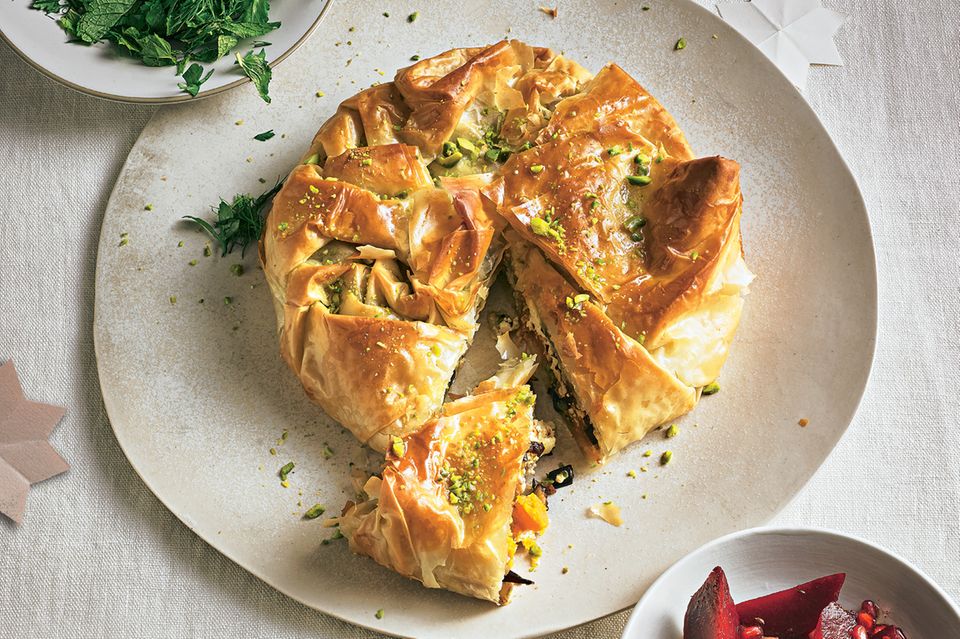 Kürbis-Tarte mit Butternut und Schafskäse Kürbis-Tarte mit Butternut und Schafskäse