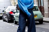 Streetstyle mit Pullover bei der London Fashion Week