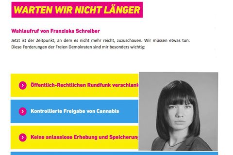 Franziska Schreiber auf FDP.de