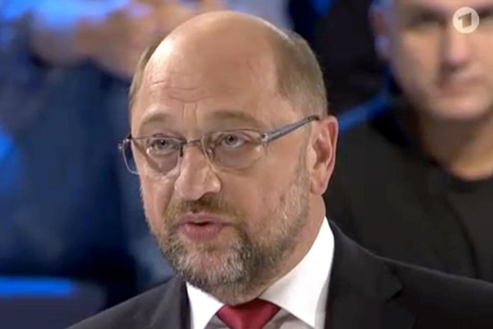 Martin Schulz in der Wahlarena