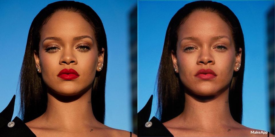 Rihanna ungeschminkt
