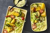 Röstkartoffelsalat mit Cottage Cheese