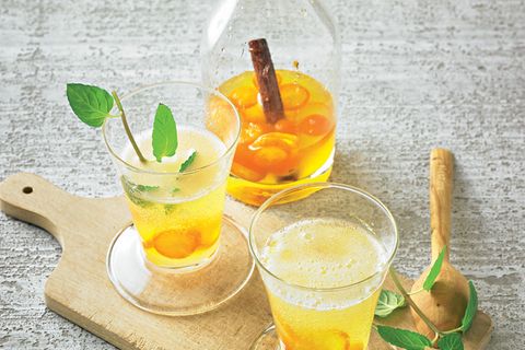 Kumquat-Zimt-Sirup mit Sekt