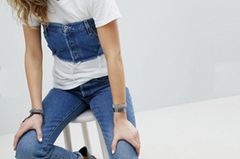 Oberteil von asos sorgt für Shitstorm Model trägt Denim-Oberteil von asos