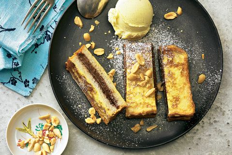 Schoko-French-Toast mit Vanilleeis