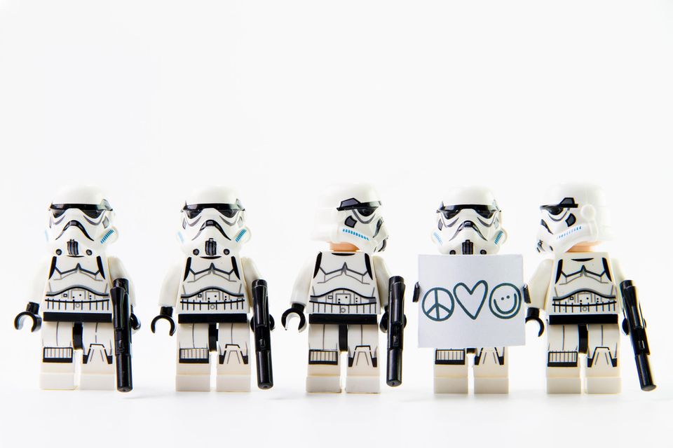 LEGO Star Wars Klonkrieger mit Peacezeichen