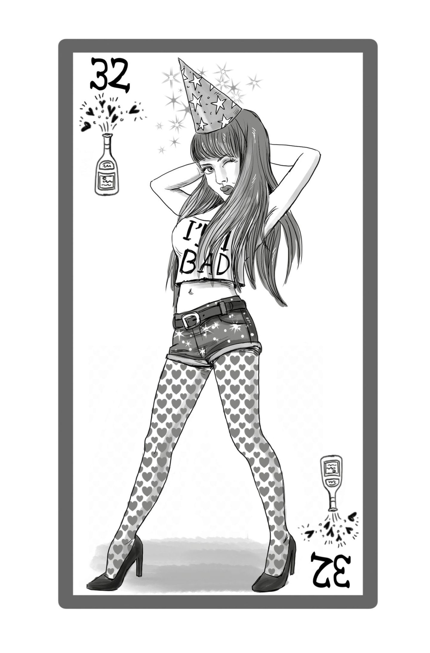 Frauentypen: Illu Woohoo-Girl